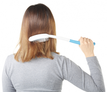 Preview: Haar-Bürste mit langem Griff